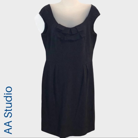 aa studio navy sleeveless cocktail party wedding guest dress size 10 - Picture 1 of 6